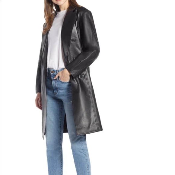 something navy leather jacket